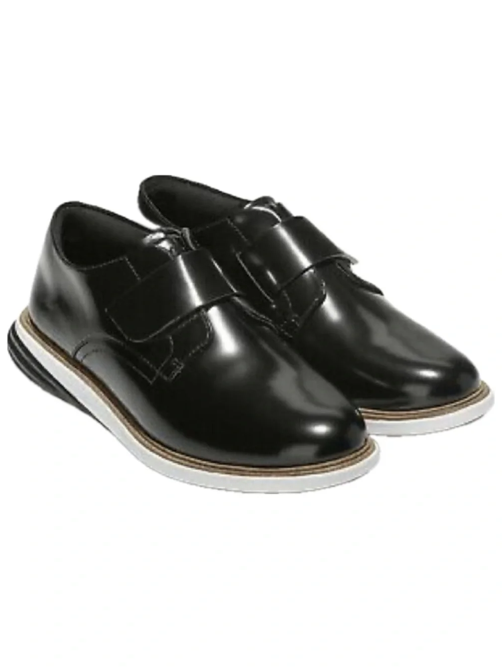 Cole Haan Black Monk Loafers in Black